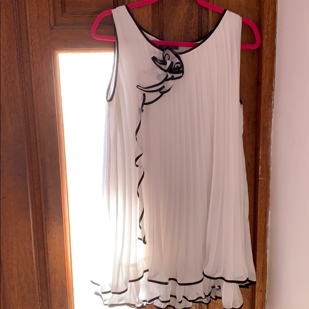 White & black dress